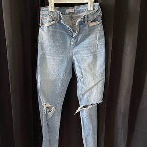 Loft high waisted ripped jeans